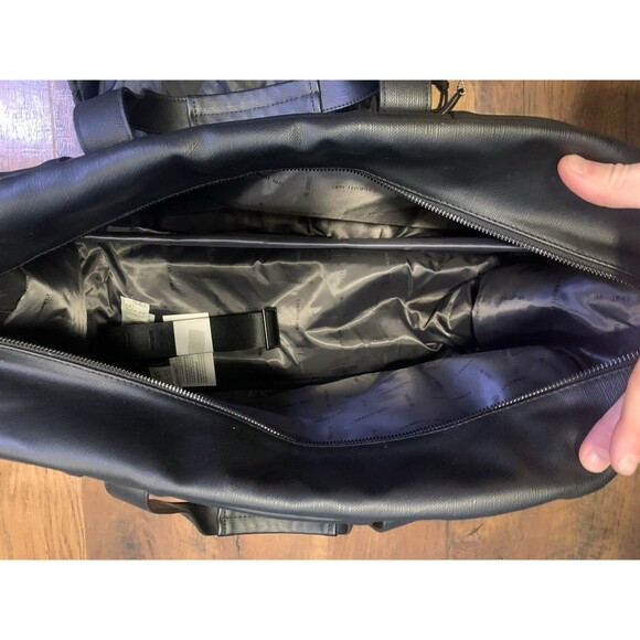 Cerutti 1881 Travel Bag Black Leather New With Tags - Picture 3 of 7